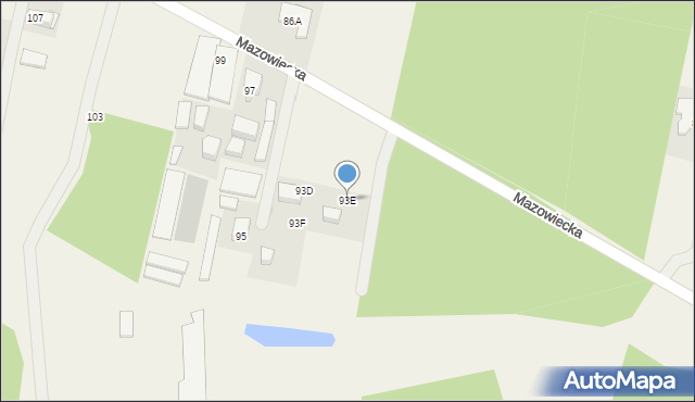 Rajszew, Mazowiecka, 93E, mapa Rajszew