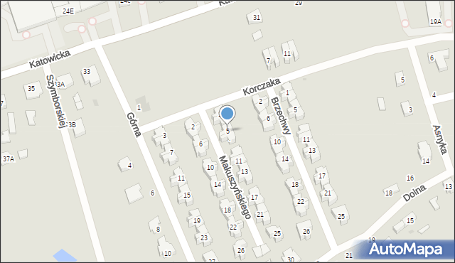 Rawa Mazowiecka, Makuszyńskiego Kornela, 5, mapa Rawa Mazowiecka