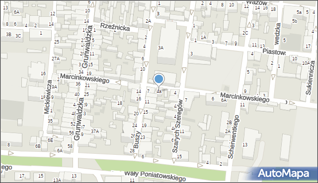Rawicz, Marcinkowskiego Karola, 4a, mapa Rawicz