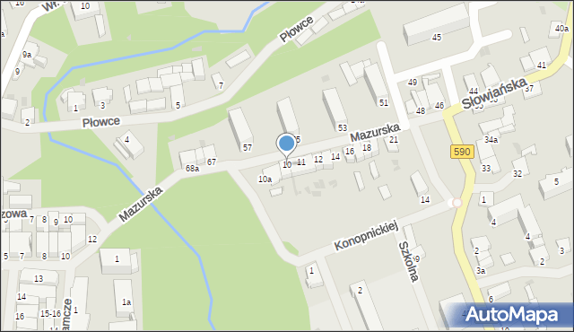 Reszel, Mazurska, 10, mapa Reszel