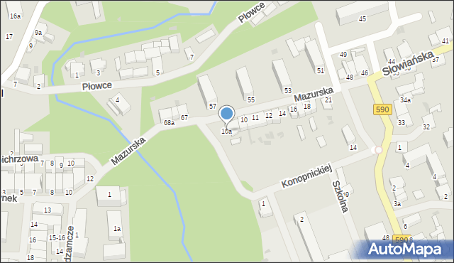 Reszel, Mazurska, 10a, mapa Reszel