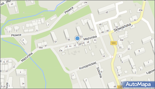 Reszel, Mazurska, 13, mapa Reszel