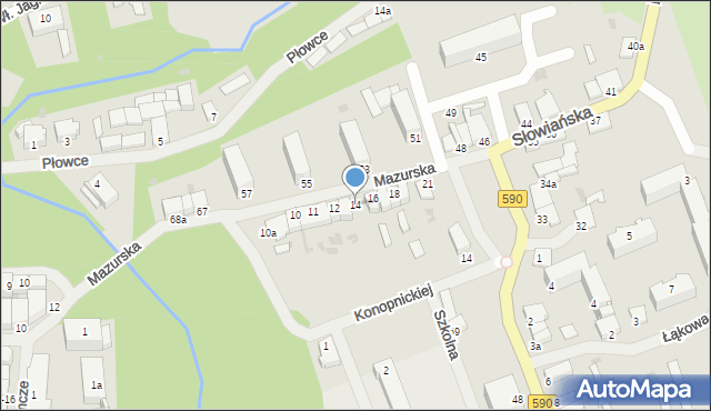 Reszel, Mazurska, 14, mapa Reszel