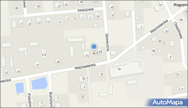 Rogozino, Mazowiecka, 53, mapa Rogozino