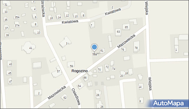 Rogozino, Mazowiecka, 59a, mapa Rogozino