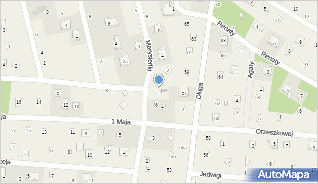 Rosanów, Małgorzaty, 1, mapa Rosanów