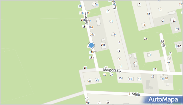 Rosanów, Małgorzaty, 18b, mapa Rosanów