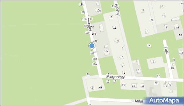 Rosanów, Małgorzaty, 18c, mapa Rosanów