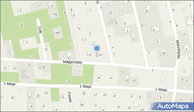 Rosanów, Małgorzaty, 2, mapa Rosanów