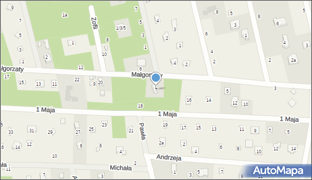 Rosanów, Małgorzaty, 7, mapa Rosanów