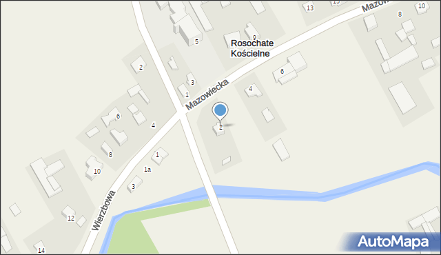 Rosochate Kościelne, Mazowiecka, 2, mapa Rosochate Kościelne