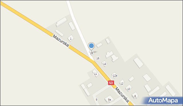 Rozogi, Mazurska, 18, mapa Rozogi