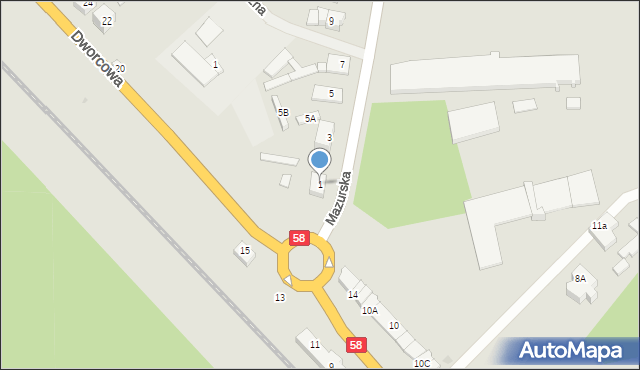 Ruciane-Nida, Mazurska, 1, mapa Ruciane-Nida