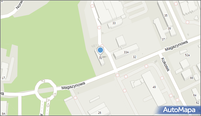 Ruda Śląska, Magazynowa, 31, mapa Rudy Śląskiej