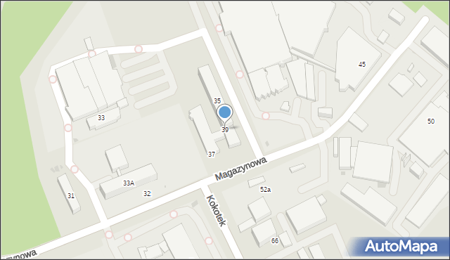 Ruda Śląska, Magazynowa, 39, mapa Rudy Śląskiej