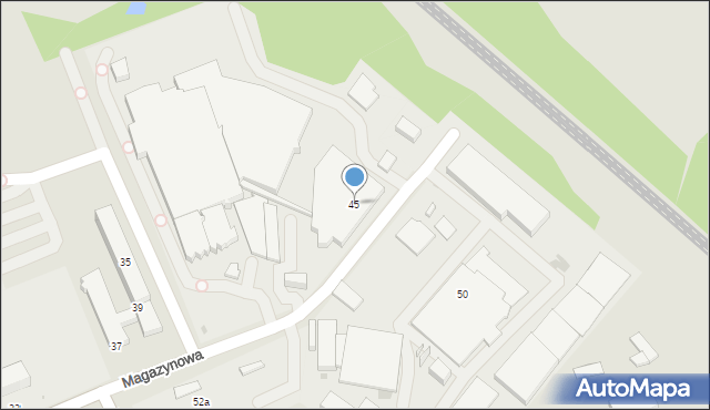 Ruda Śląska, Magazynowa, 45, mapa Rudy Śląskiej