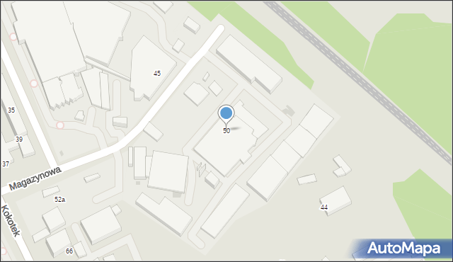 Ruda Śląska, Magazynowa, 50, mapa Rudy Śląskiej