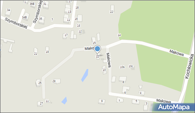 Ruda Śląska, Makowa, 12, mapa Rudy Śląskiej