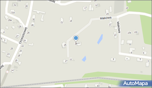 Ruda Śląska, Makowa, 29, mapa Rudy Śląskiej