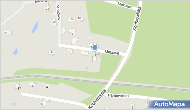 Ruda Śląska, Makowa, 3, mapa Rudy Śląskiej