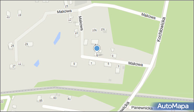 Ruda Śląska, Makowa, 6, mapa Rudy Śląskiej