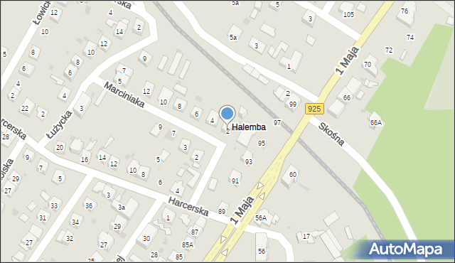 Ruda Śląska, Marciniaka Floriana, 2, mapa Rudy Śląskiej