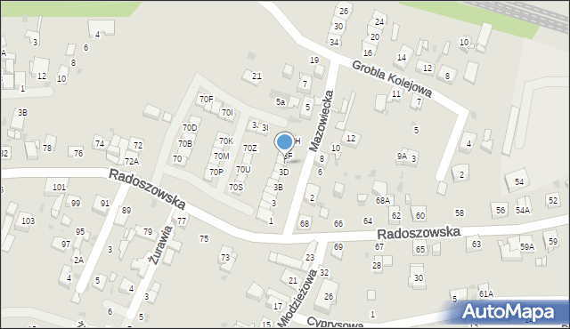 Ruda Śląska, Mazowiecka, 3E, mapa Rudy Śląskiej