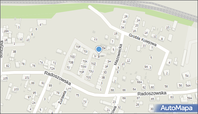 Ruda Śląska, Mazowiecka, 3I, mapa Rudy Śląskiej