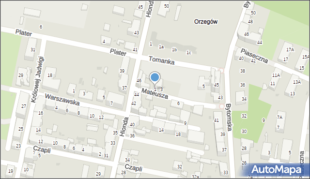 Ruda Śląska, Mateusza, 1, mapa Rudy Śląskiej