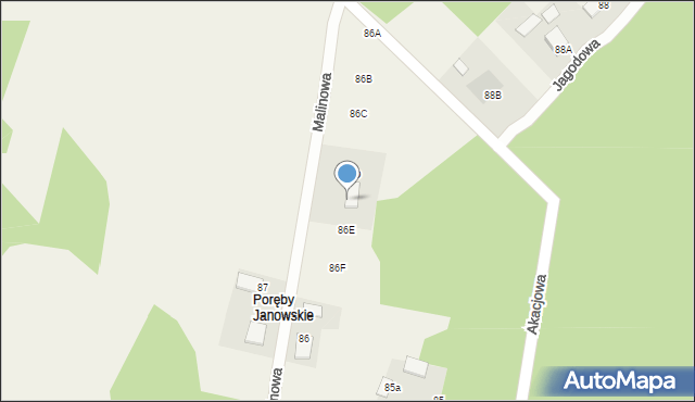 Ruda Strawczyńska, Malinowa, 7, mapa Ruda Strawczyńska