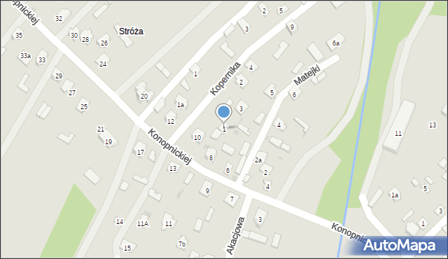 Rudnik nad Sanem, Matejki Jana, 1, mapa Rudnik nad Sanem