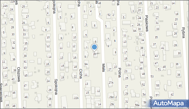 Rybie, Mała, 10, mapa Rybie