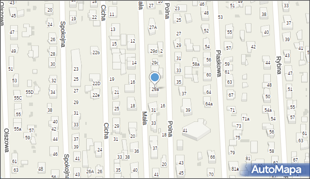 Rybie, Mała, 29a, mapa Rybie