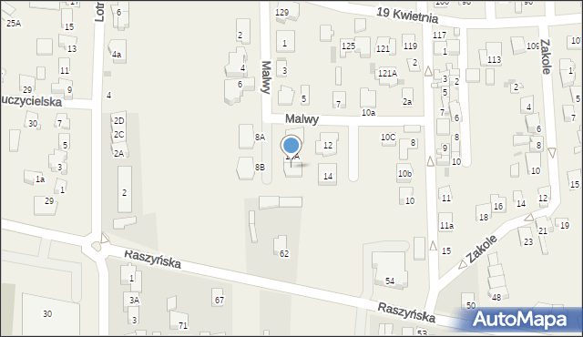 Rybie, Malwy, 10B, mapa Rybie