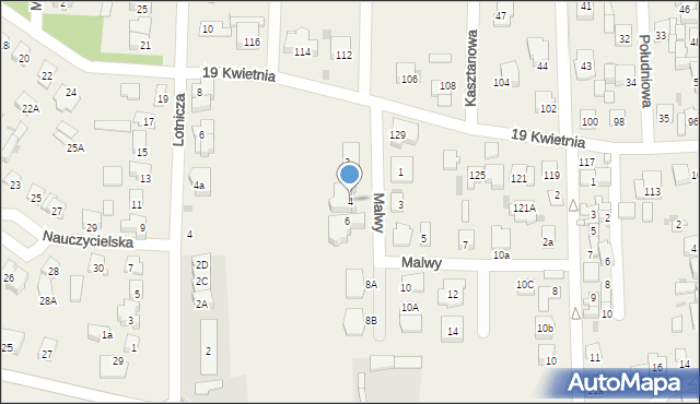 Rybie, Malwy, 4, mapa Rybie