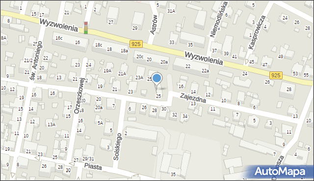 Rybnik, Mariańska, 25A, mapa Rybnika