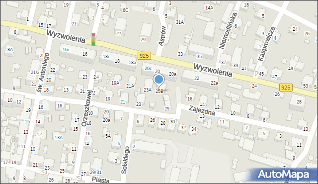 Rybnik, Mariańska, 25B, mapa Rybnika