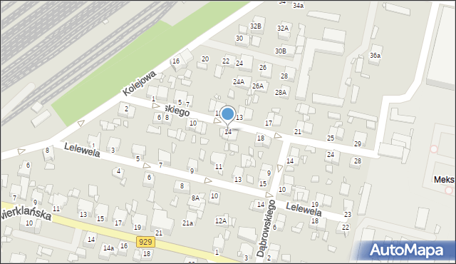 Rybnik, Mażewskiego Władysława, mjr., 14, mapa Rybnika