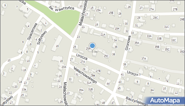 Rybnik, Małachowskiego Stanisława, 25B, mapa Rybnika