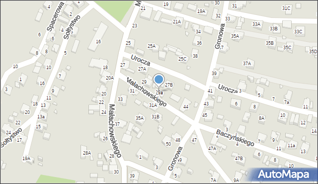Rybnik, Małachowskiego Stanisława, 29a, mapa Rybnika
