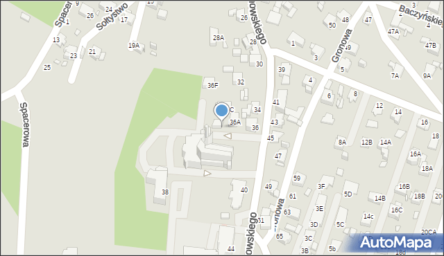 Rybnik, Małachowskiego Stanisława, 36B, mapa Rybnika