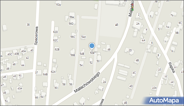 Rybnik, Małachowskiego Stanisława, 52a, mapa Rybnika