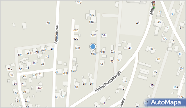 Rybnik, Małachowskiego Stanisława, 56B, mapa Rybnika