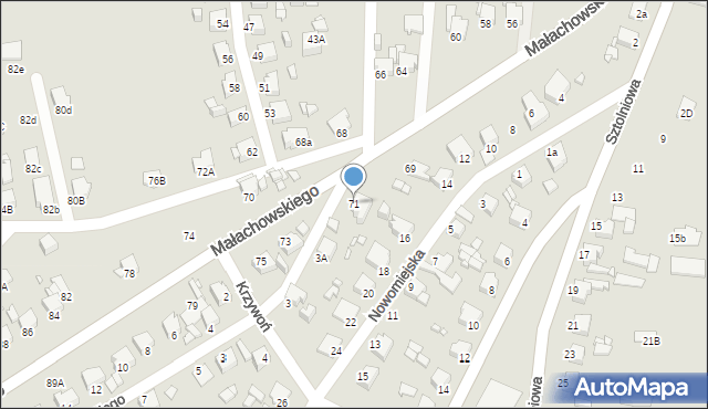 Rybnik, Małachowskiego Stanisława, 71, mapa Rybnika