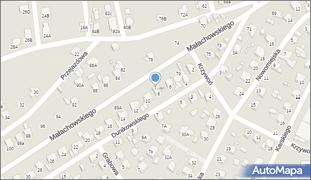 Rybnik, Małachowskiego Stanisława, 83, mapa Rybnika