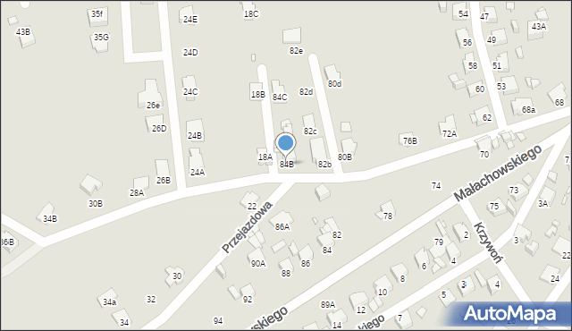 Rybnik, Małachowskiego Stanisława, 84B, mapa Rybnika