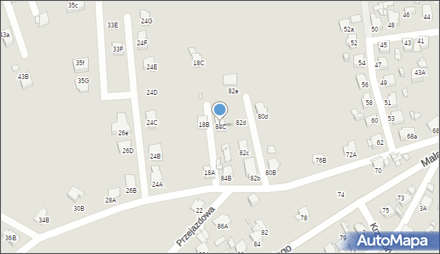 Rybnik, Małachowskiego Stanisława, 84C, mapa Rybnika