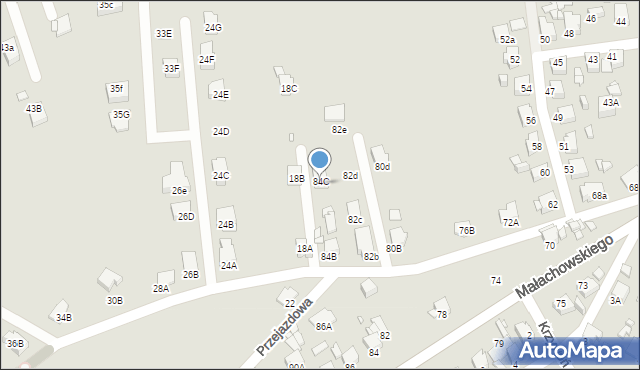 Rybnik, Małachowskiego Stanisława, 84D, mapa Rybnika