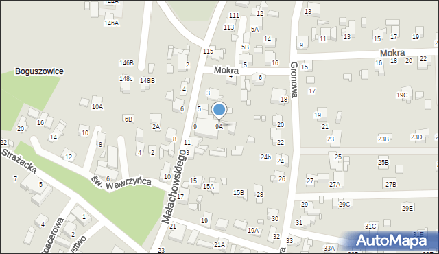 Rybnik, Małachowskiego Stanisława, 9A, mapa Rybnika