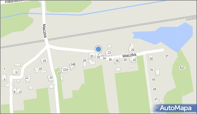 Rydułtowy, Maczka Stanisława, gen., 32, mapa Rydułtowy
